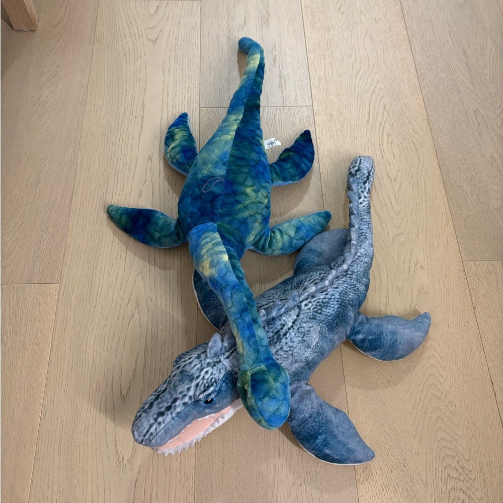 Aquatic Dinosaur Stuffy Lot - Mosasaurus, Plesiosaurus